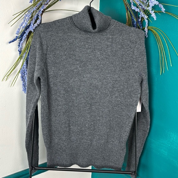 Equipment cashmere sweater size S turtleneck heather grey Delafine NWT - Picture 3 of 8